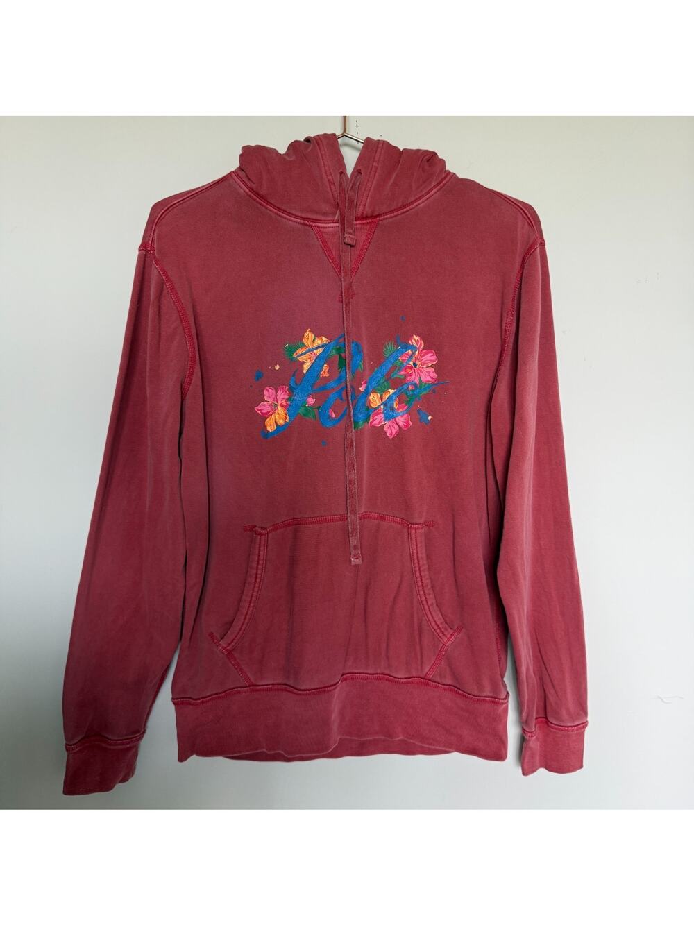 Polo Ralph Lauren Mens Hoodie Sweater Small Sun Faded Logo Aloha Hawaiian Travel